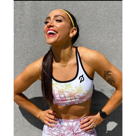 WITH x Peloton Geo Prizm 2020 Pride Bra & Cropped Leggings Set Sz Med